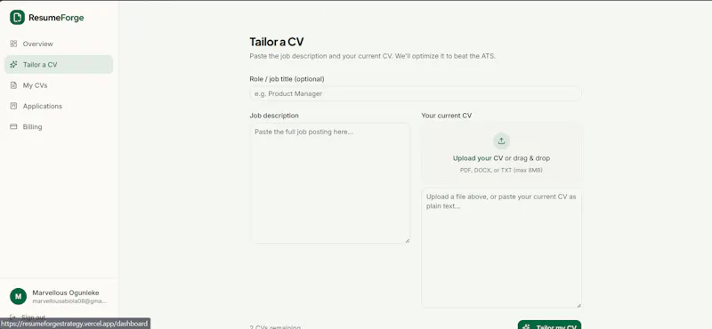 ResumeForge  screenshot 4