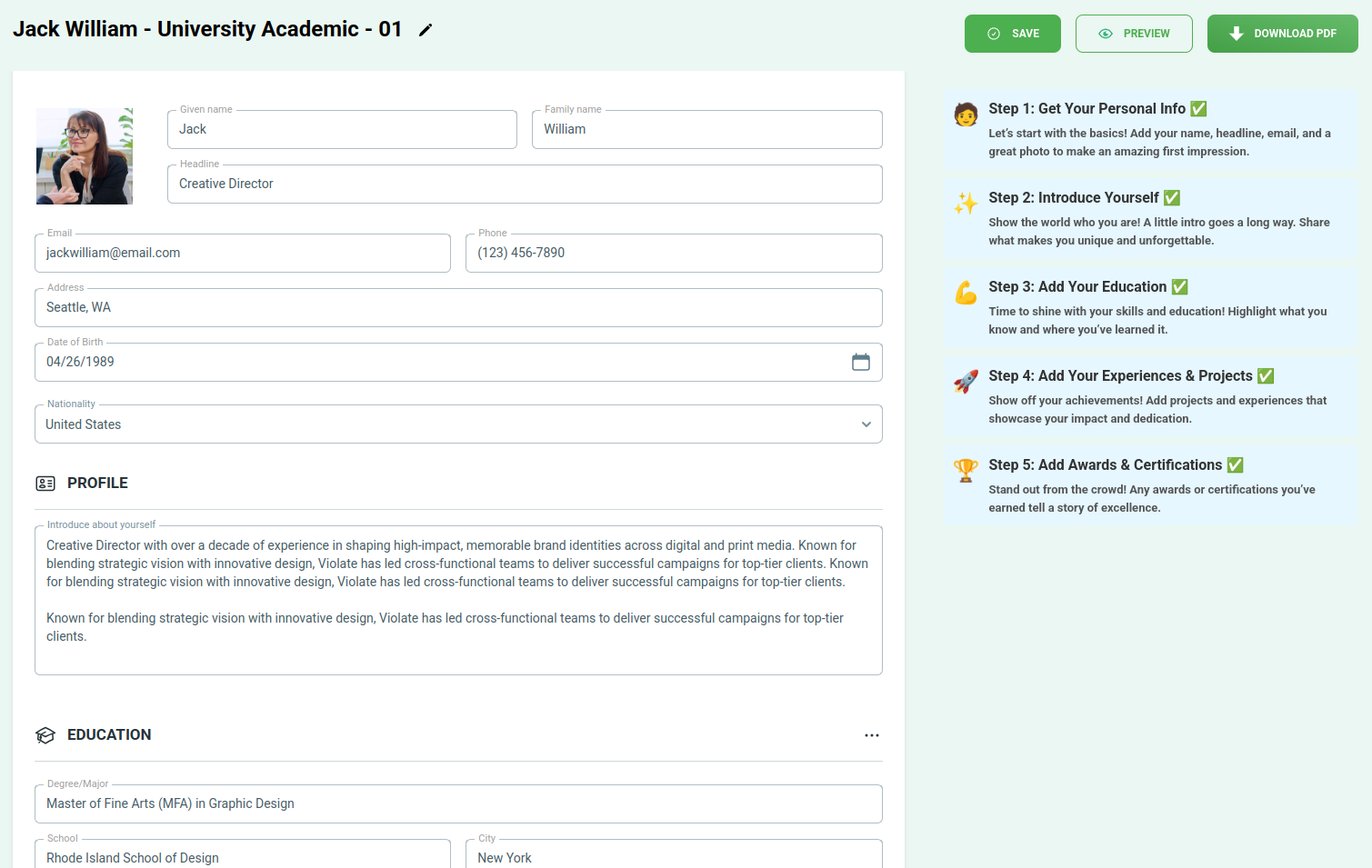 EasyCv media 2