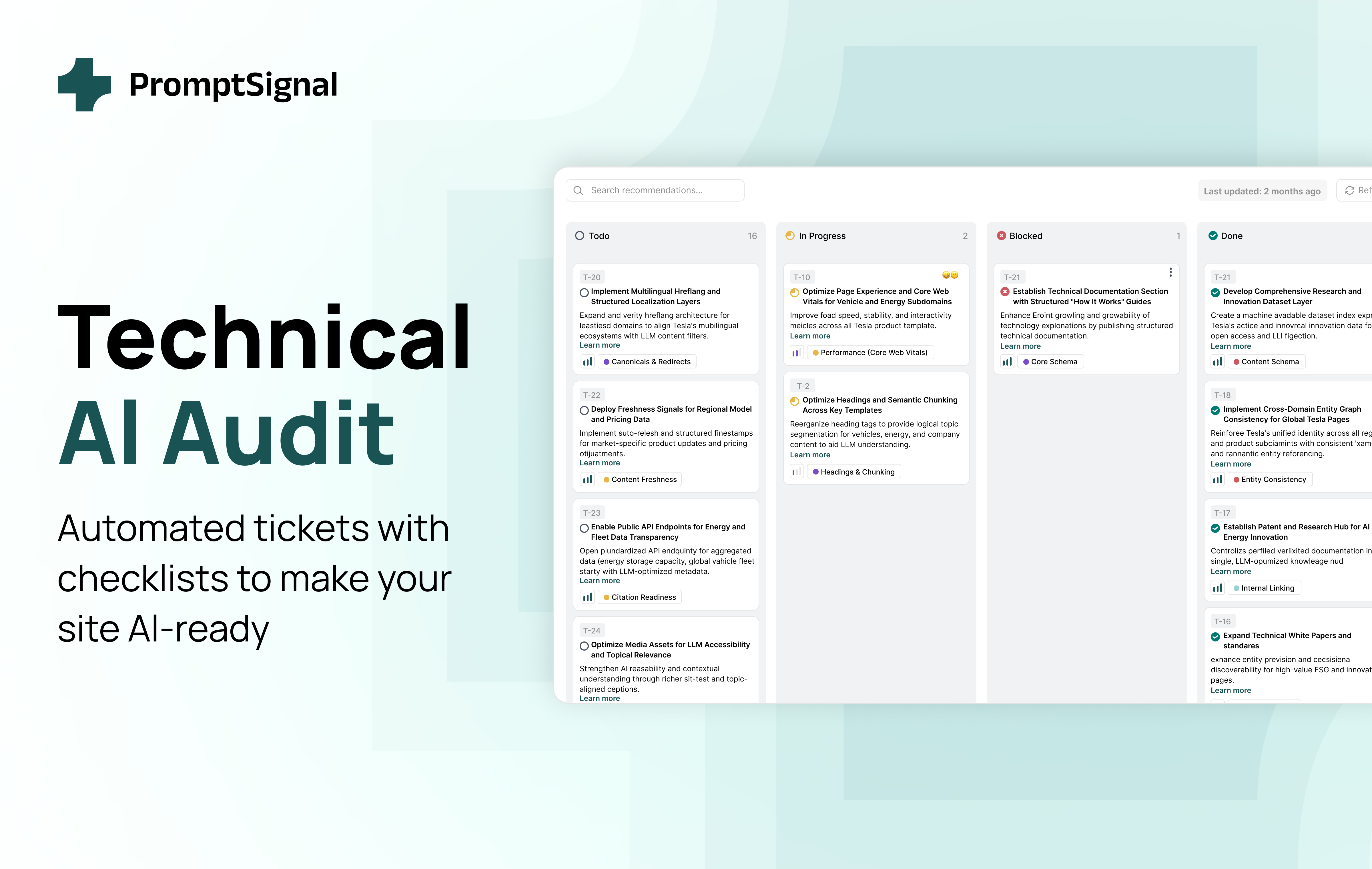 Grow your AI visibility by PromptSignal - Main product screenshot demonstrating key features and user interface
