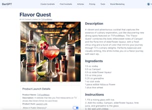 Product Launch Cocktail Creator gallery image