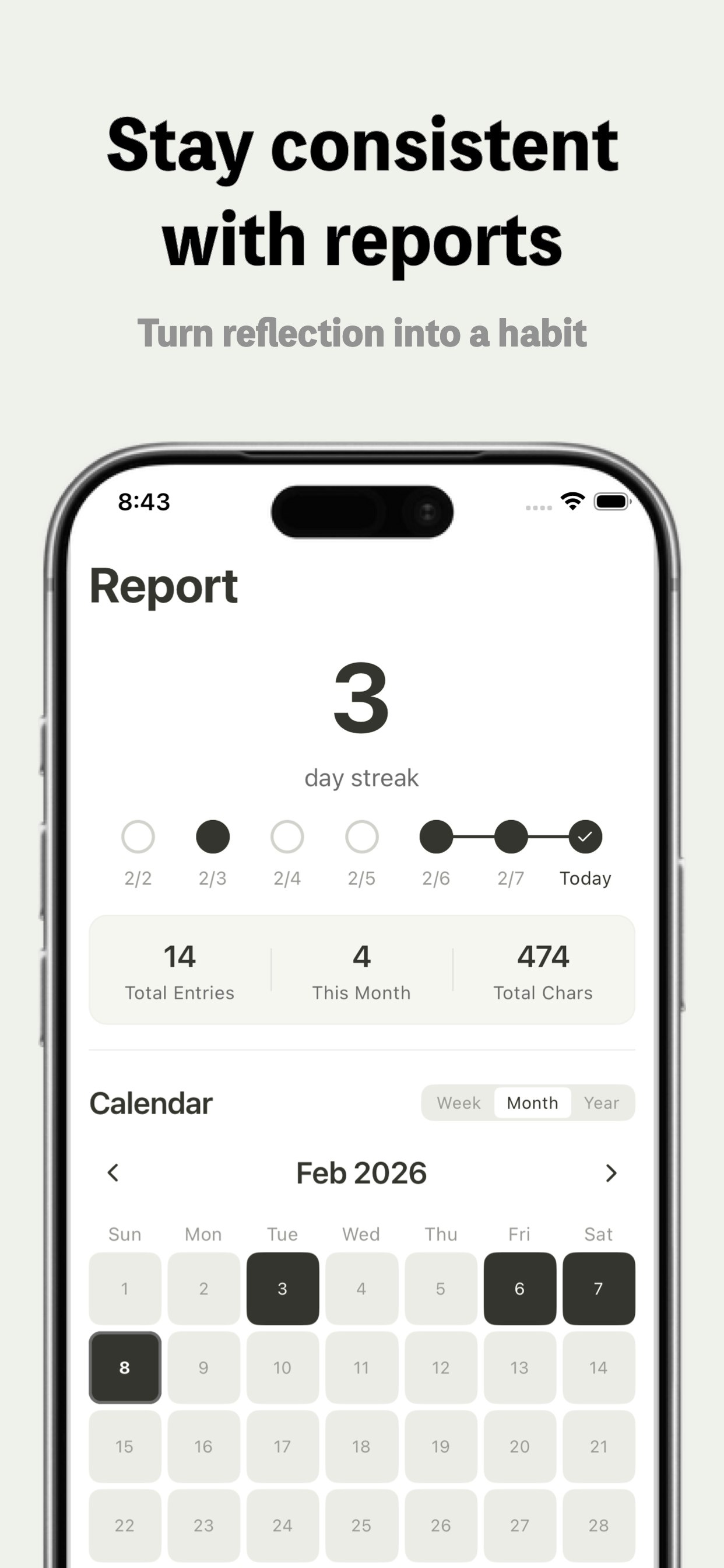 Dear Past Me - Screenshot 2 showing product features and functionality
