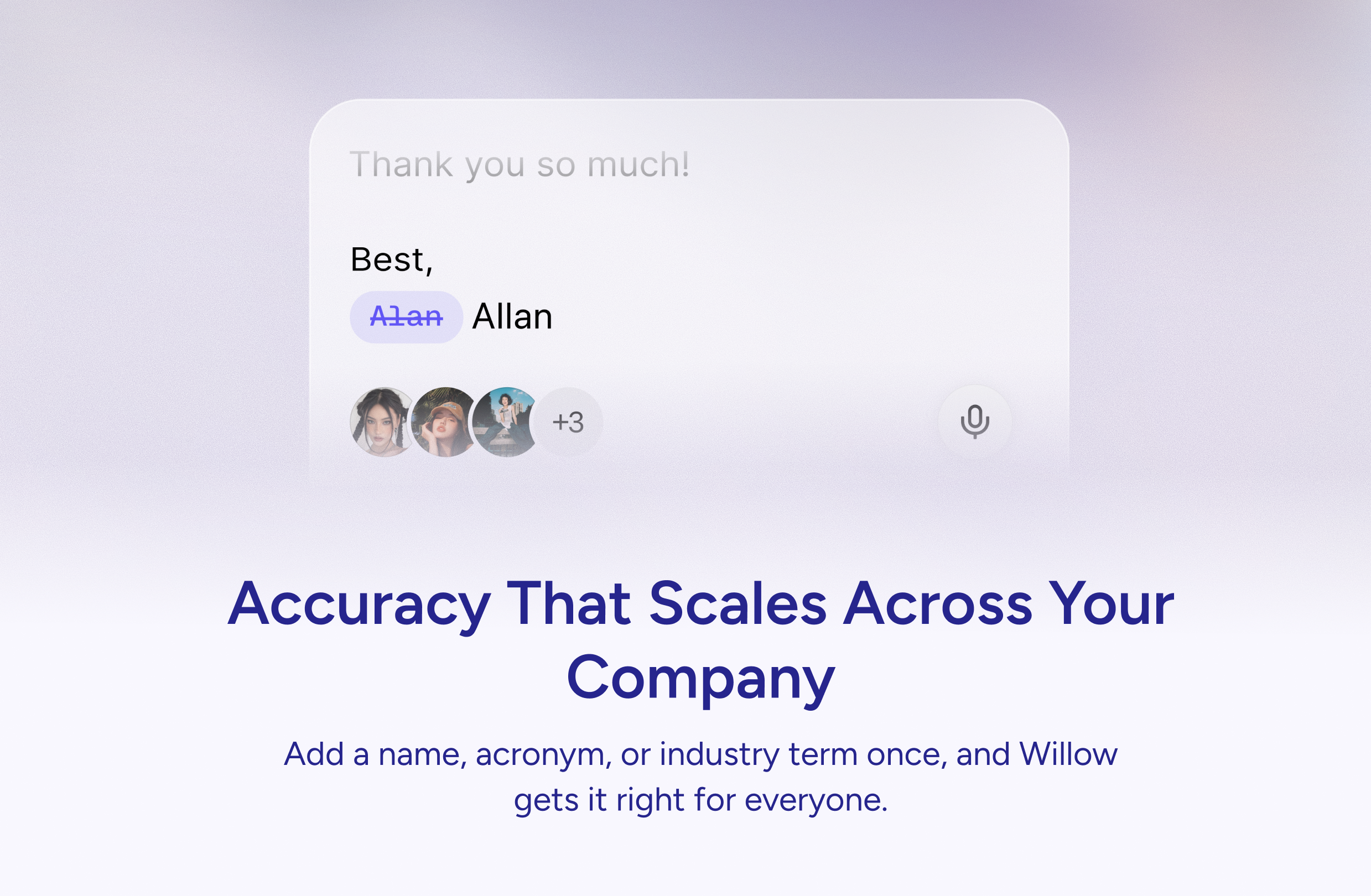 Willow Voice for Teams 畫廊圖片