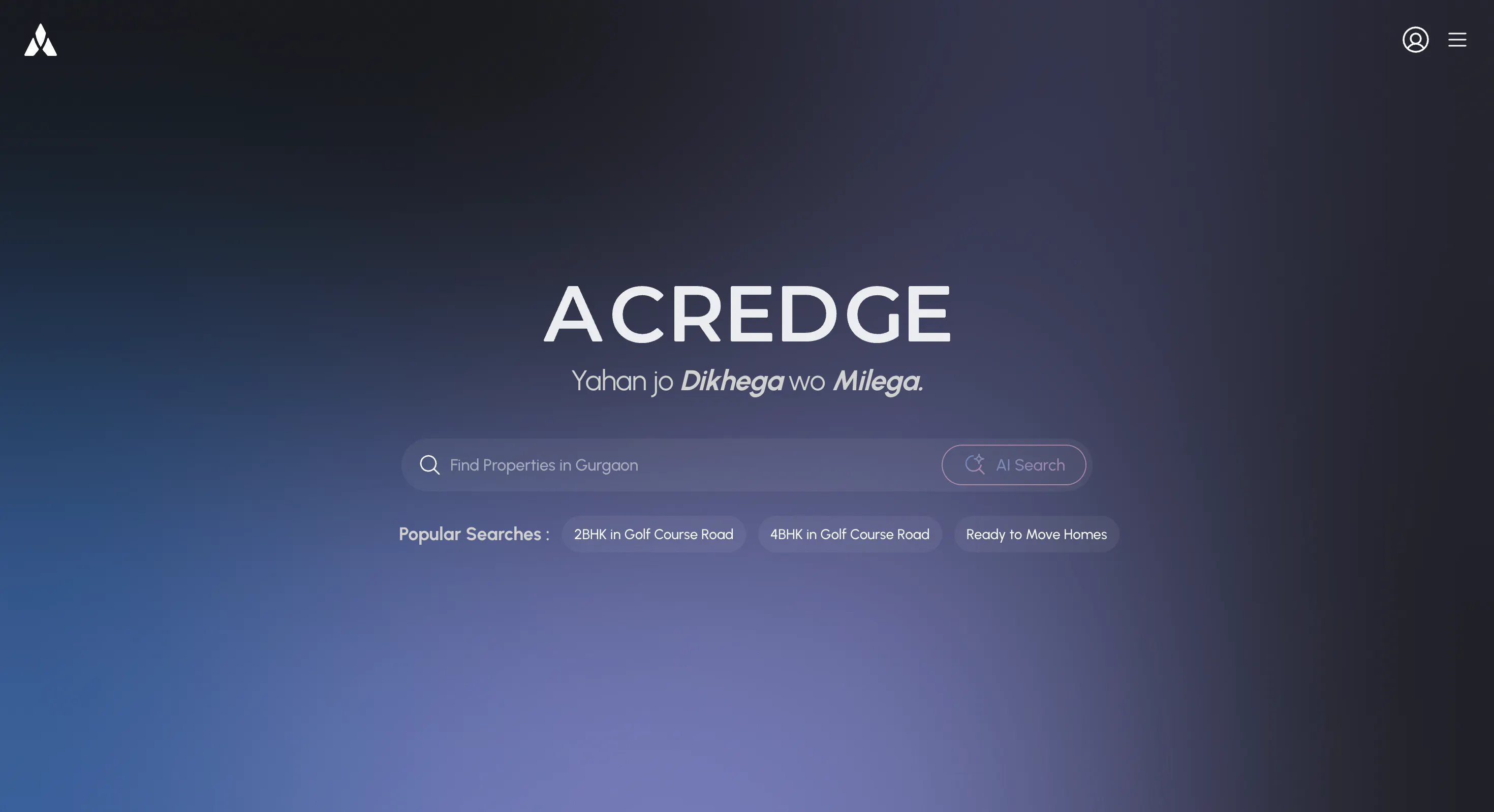 Acredge 제품 배너