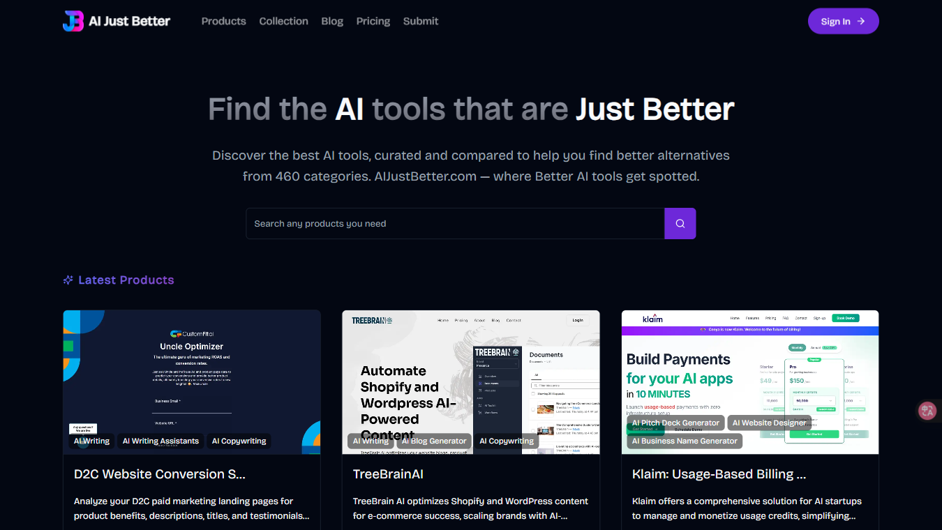 AI Just Better - Screenshot 4 showing product features and functionality