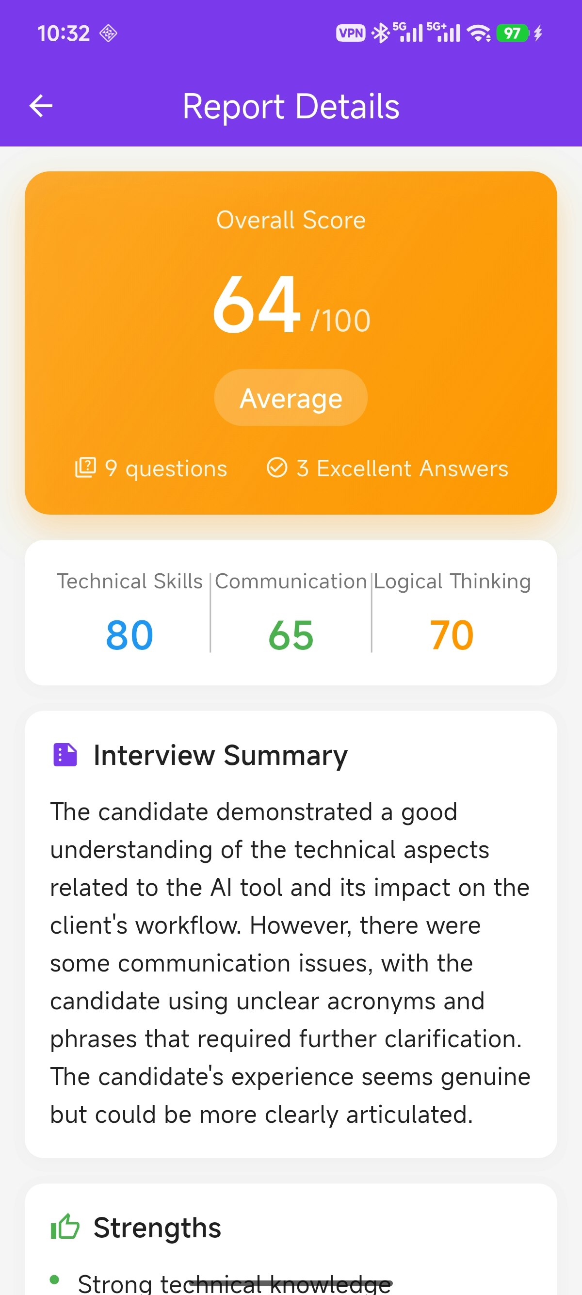 PrepMaster: AI Interview Coach - Screenshot 4 showing product features and functionality