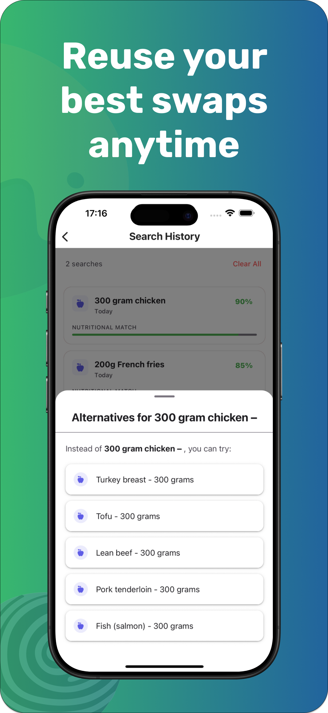 Nutralyze - Приложение для обмена продуктами питания с AI: более здоровые альтернативы за считанные секунды. медиа 7