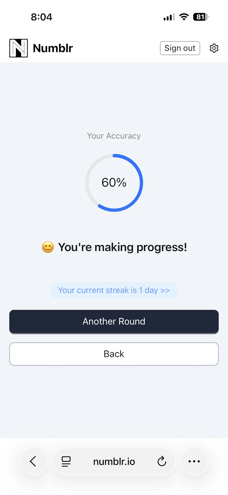 Numblr screenshot 4