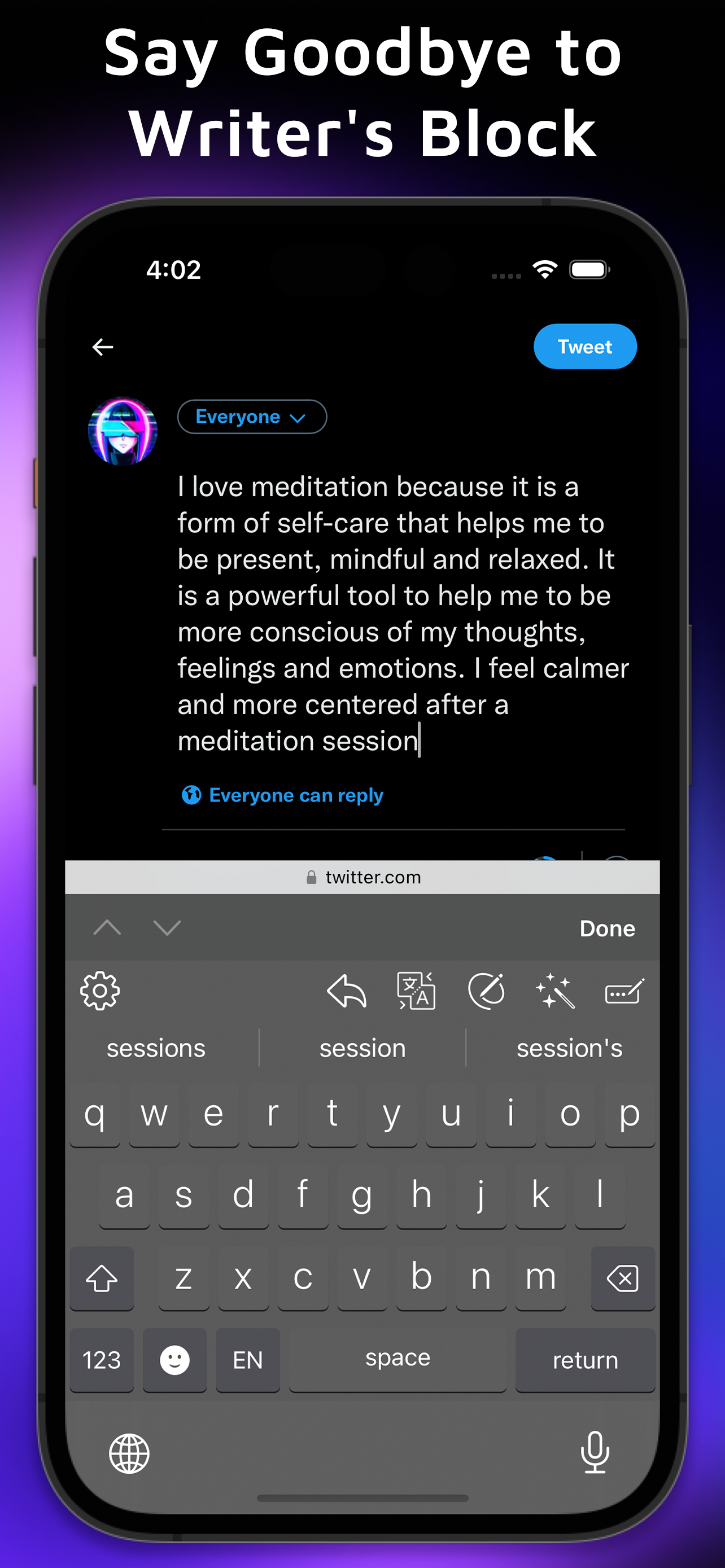 Auri.AI - aiライティングアシスタント1つのiPhoneのアプリをタップしますメディア7
