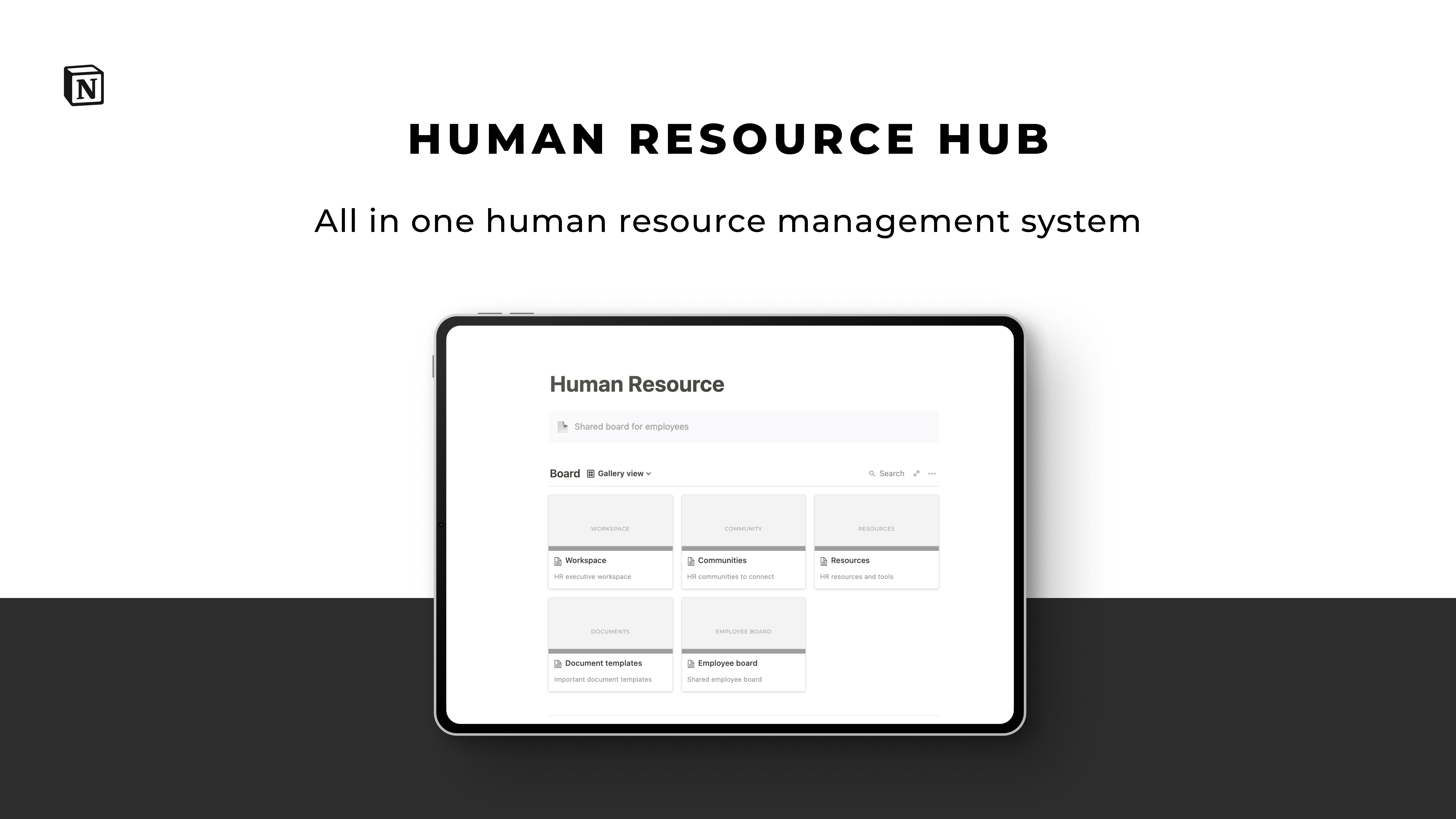 Human Resource - Notion template media 1