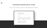 Human Resource - Notion template image