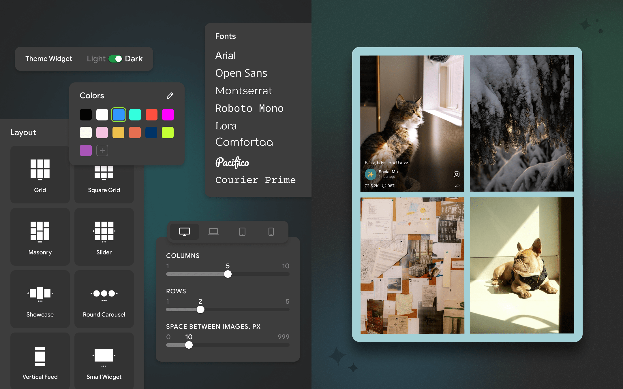 Mirror App. Social Mix Feed Widget gallery image