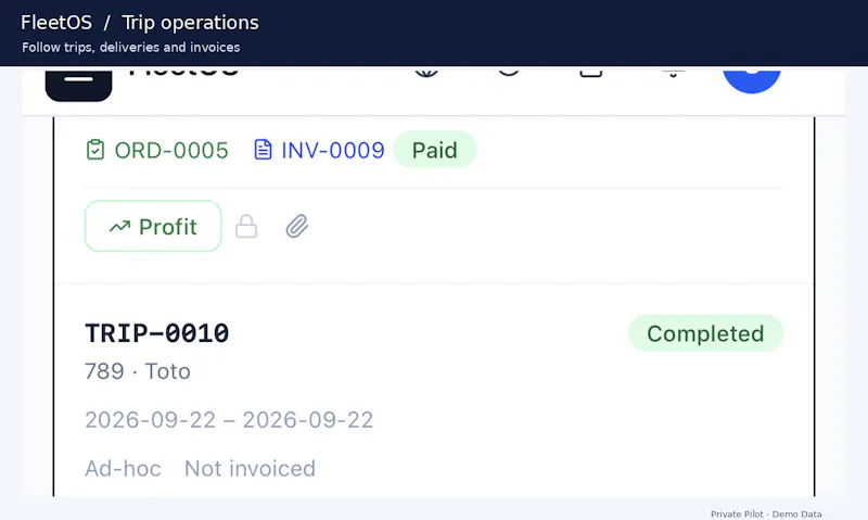 FleetOS screenshot 1