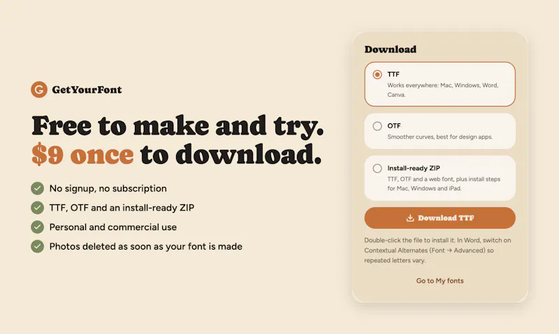 GetYourFont screenshot 5
