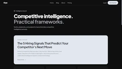 Oryn — Competitive Intelligence gallery image