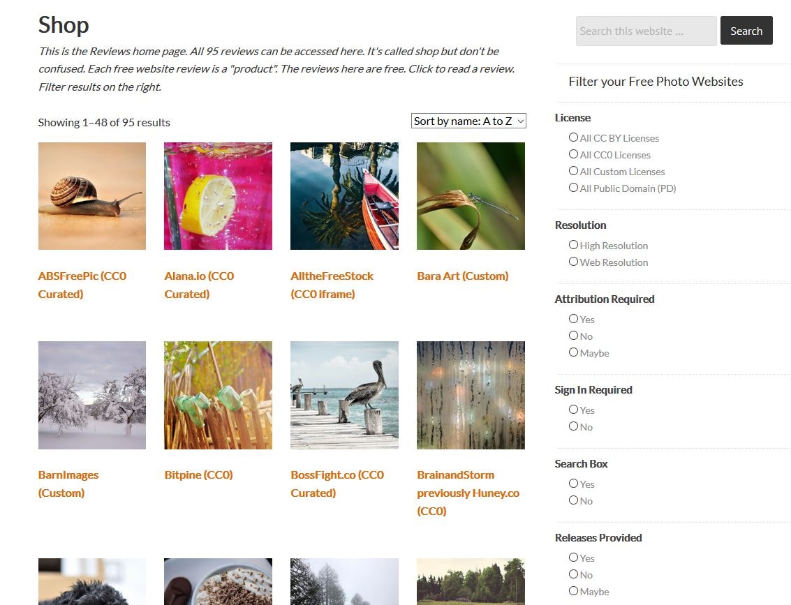 User Roadmap to Free Photo Websites