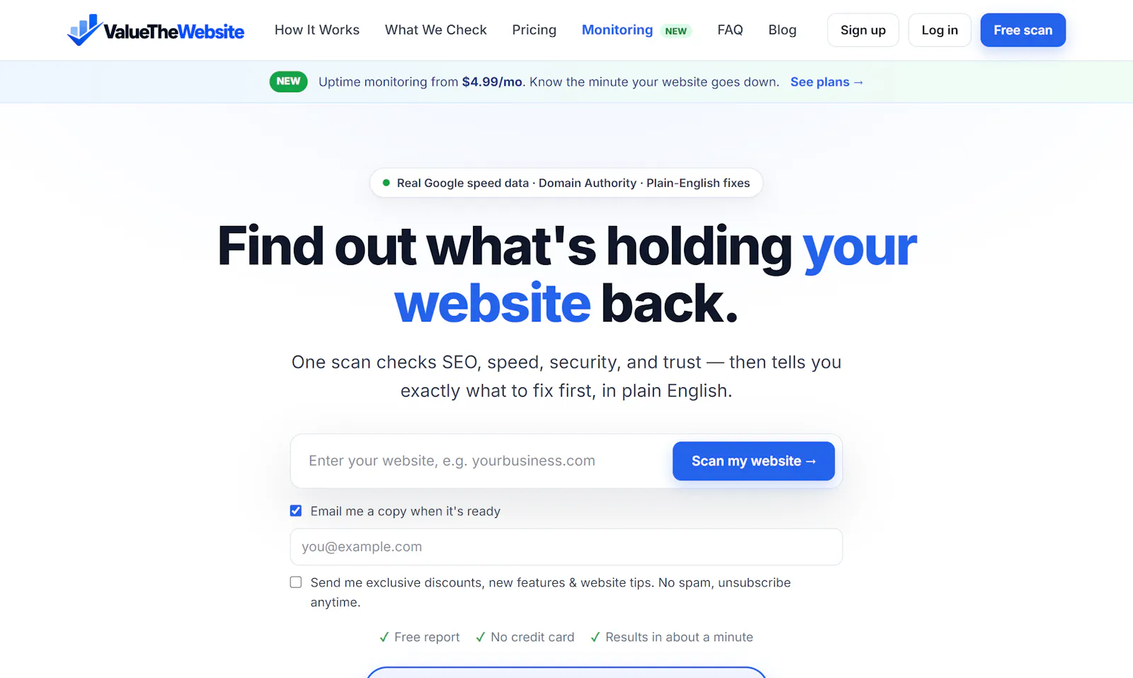 ValueTheWebsite screenshot 3