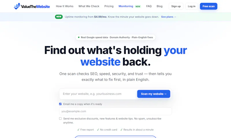 ValueTheWebsite screenshot 3