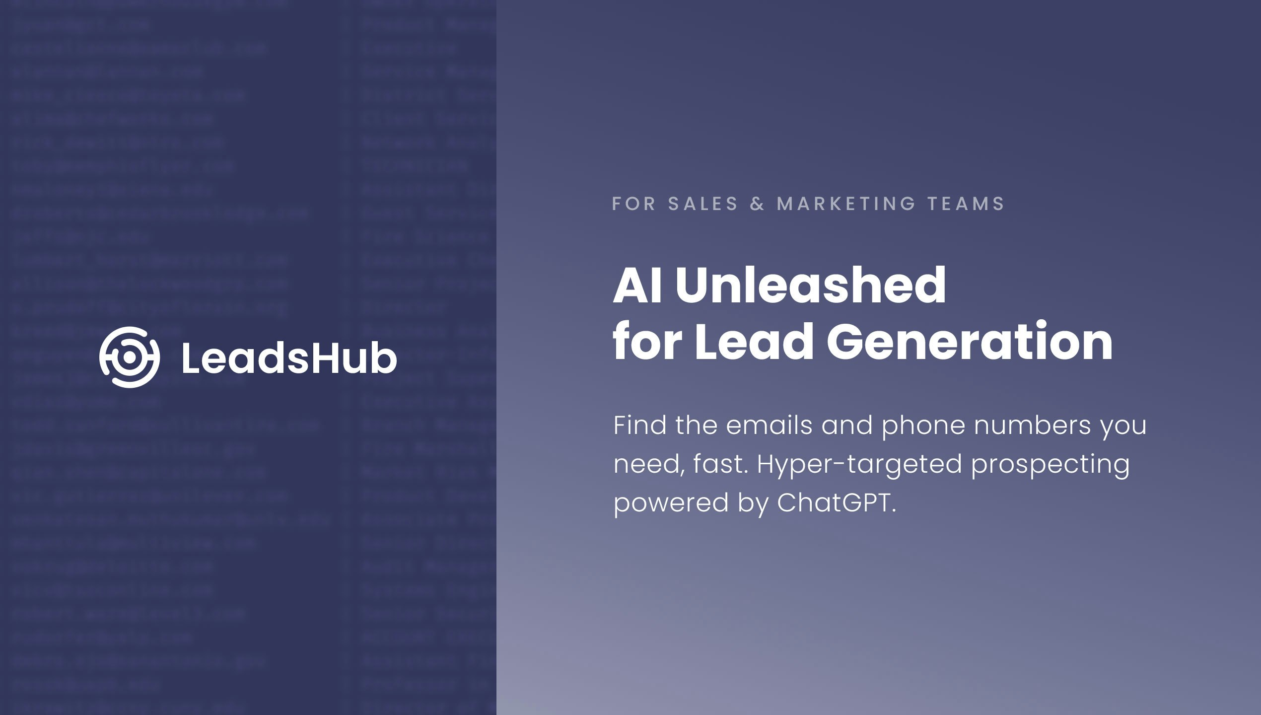 startuptile LeadsHub.ai-Hyper-targeted people search & discovery powered by ChatGPT