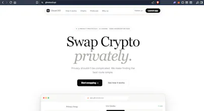 GhostUSD.xyz - Privacy Swap Aggregator gallery image