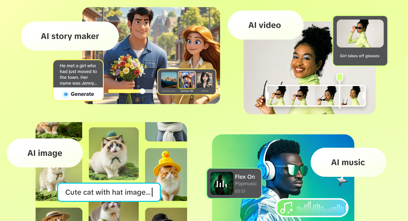 Capcut ai Suite - Basit bir editörde AI ile içerik oluşturun, düzenleyin veya remix medya 5