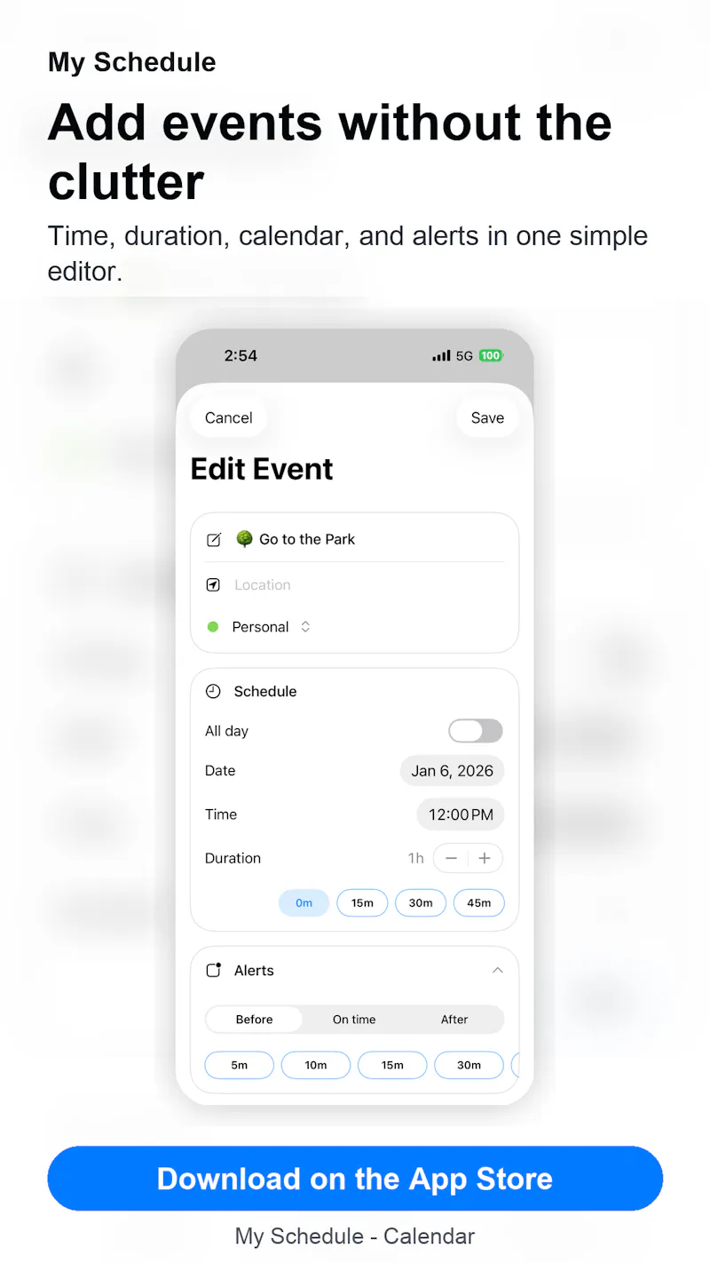 My Schedule screenshot 3