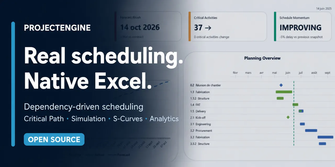 ProjectEngine for Excel screenshot