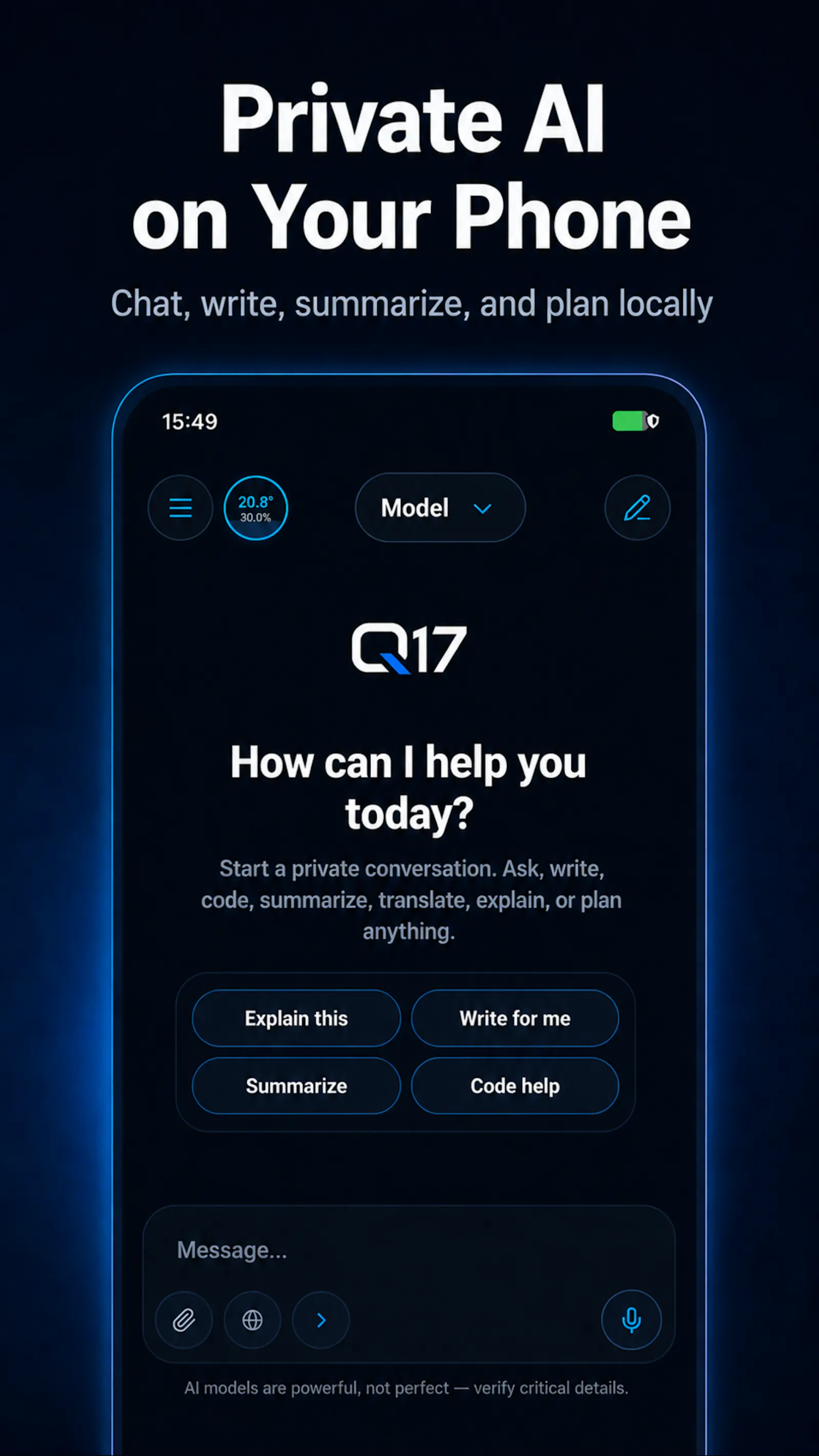 Q17 Private AI screenshot 2