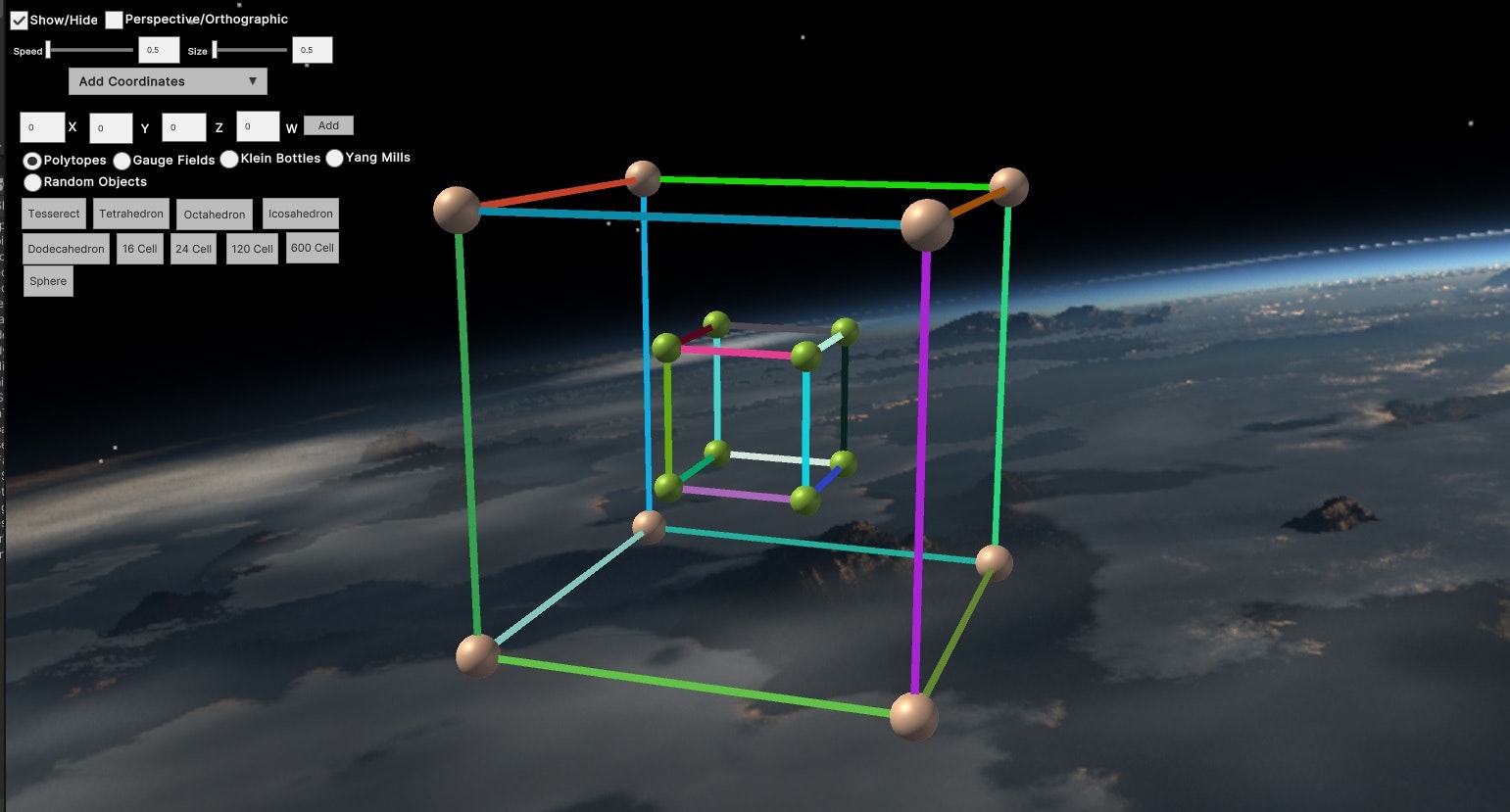4D Visualization Simulator using Unity3D gallery image