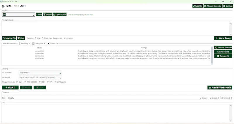 AI Bulk SVG, PNG, DXF, EPS Generator screenshot 3