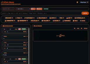 DiTeX · Visual LaTeX Equation Builder gallery image