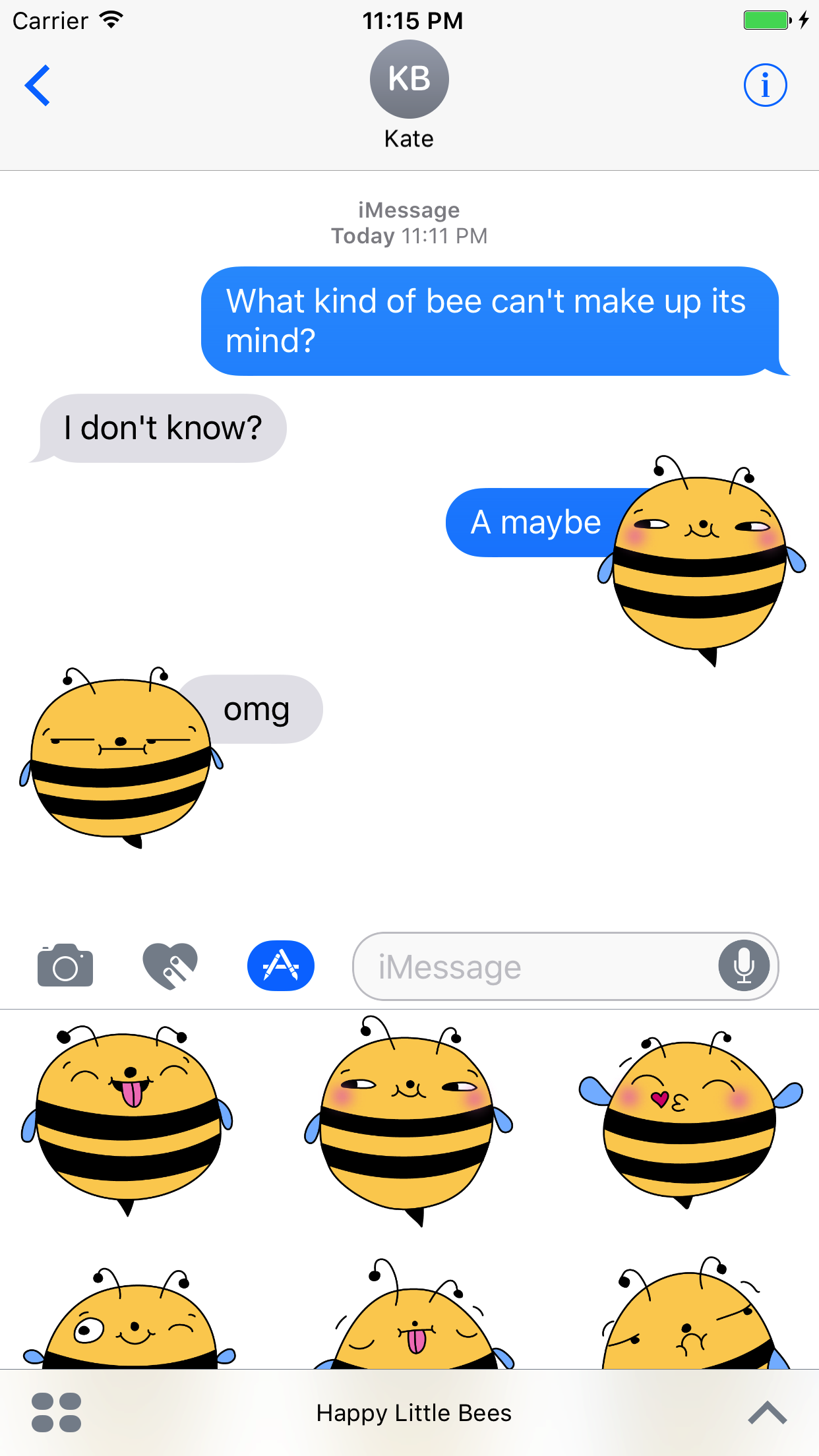 Happy Little Bees Stickers gallery image