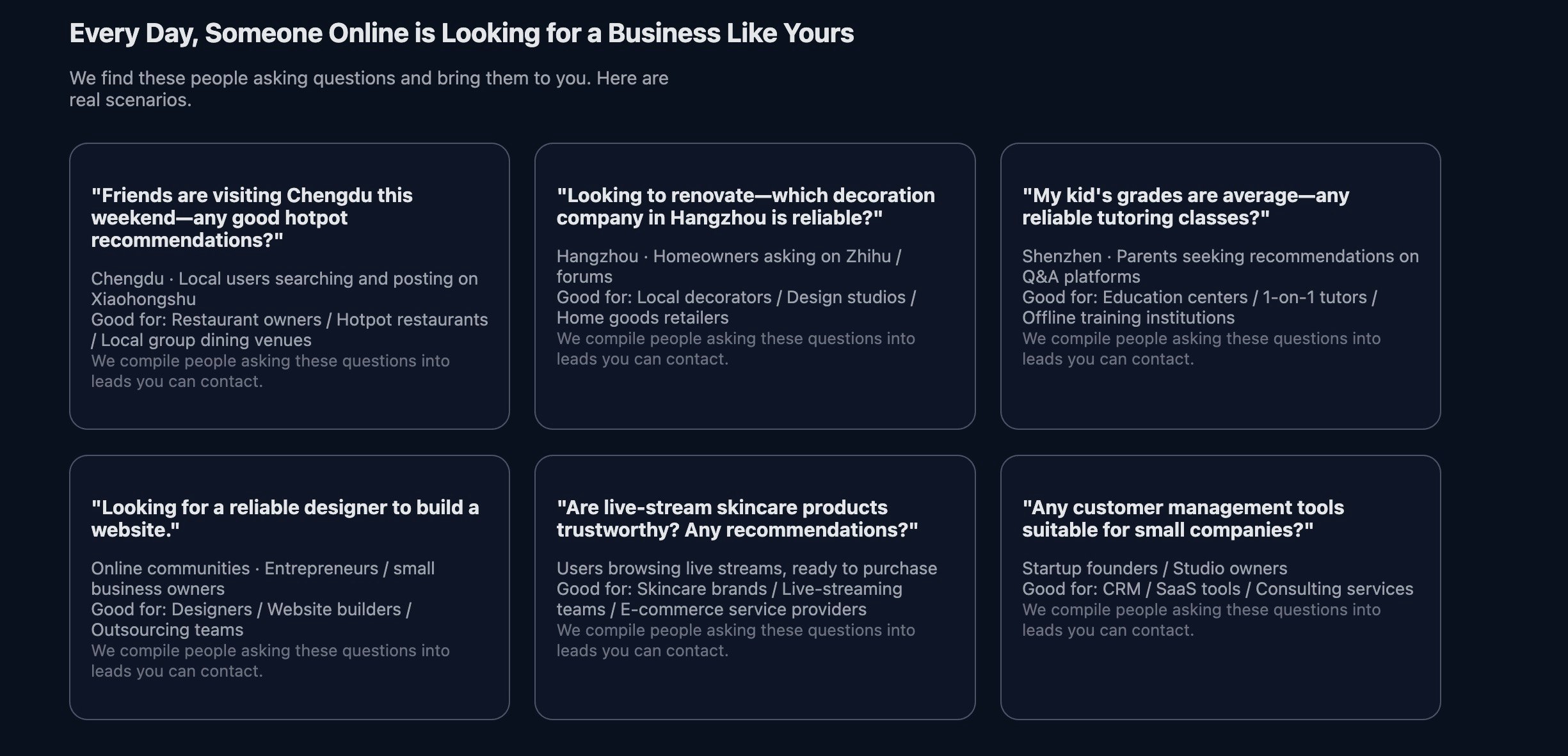 IntentLeads.ai  - Screenshot 2 showing product features and functionality