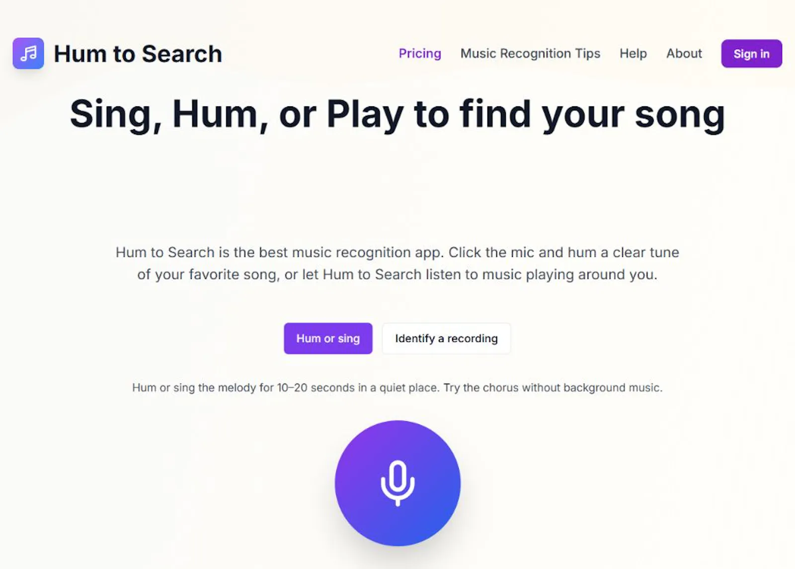 Hum to Search screenshot 1