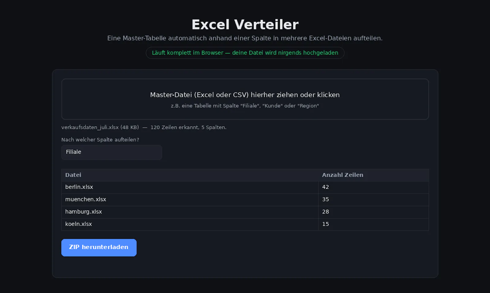 Excel Verteiler screenshot 1