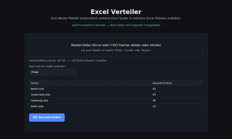 Excel Verteiler screenshot 1