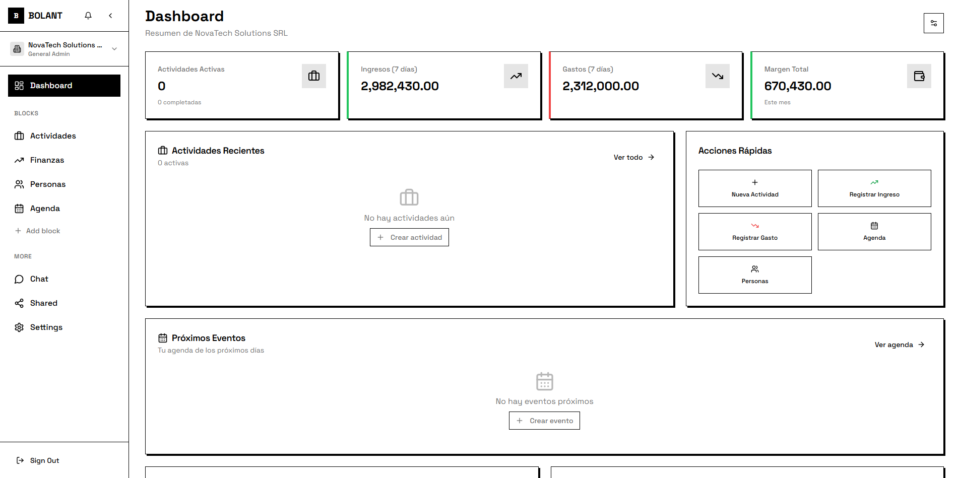 Bolant - Main product screenshot demonstrating key features and user interface