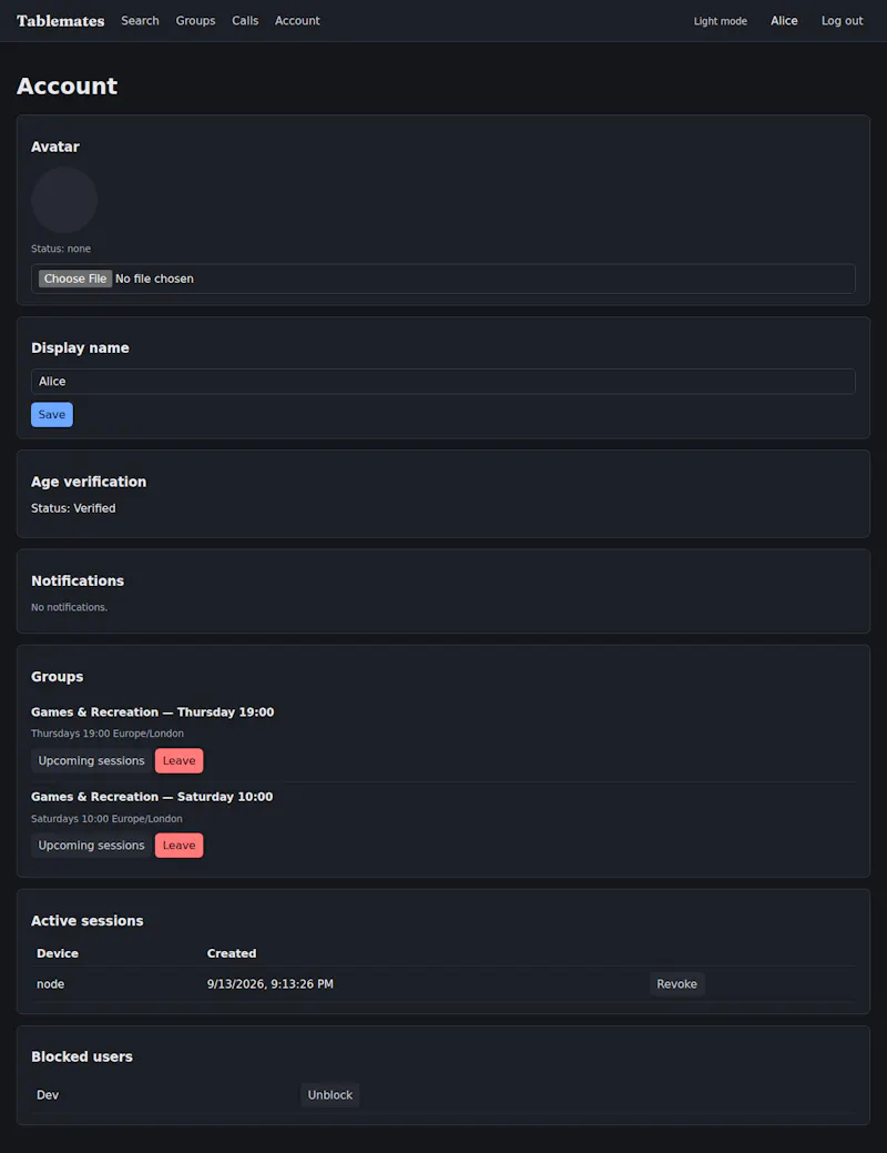 Tablemates screenshot 5