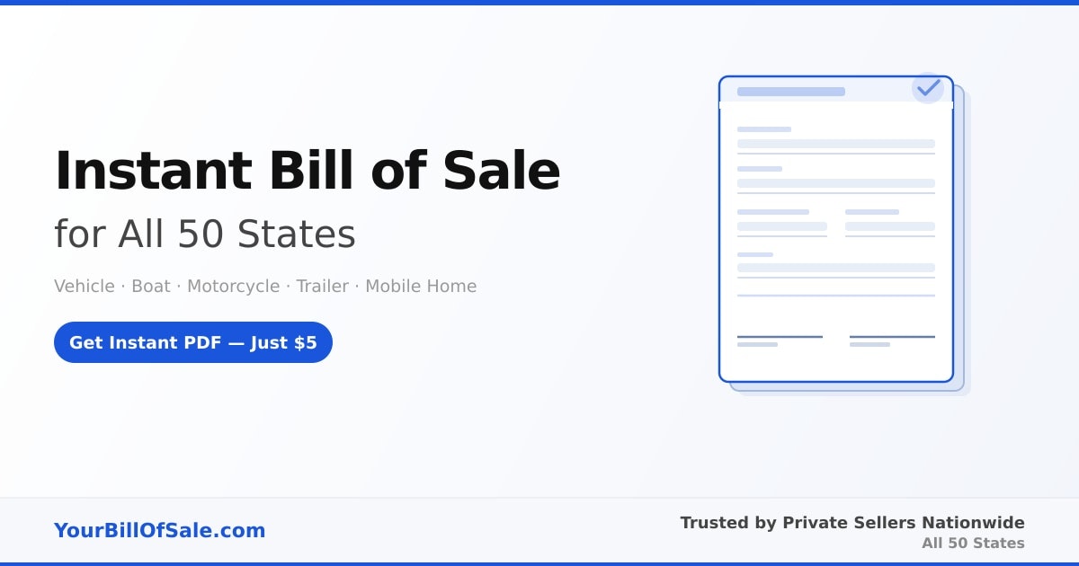 Your Bill of Sale gallery image