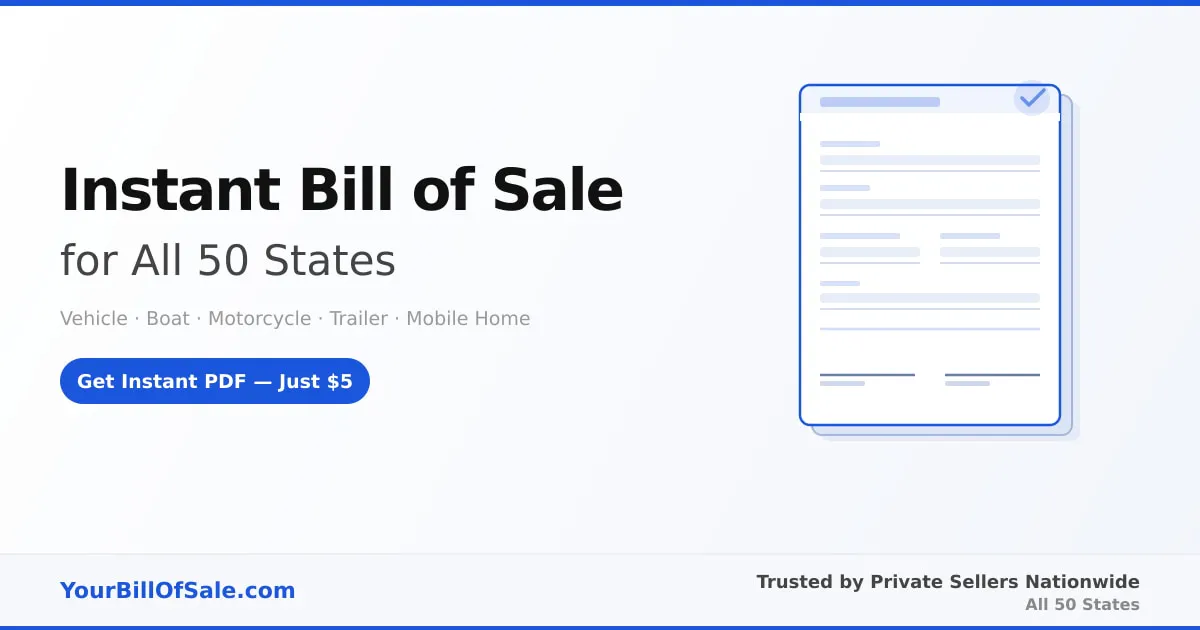 Your Bill of Sale 项目横幅