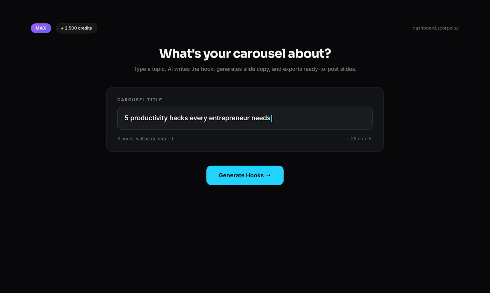 Scorper: AI Carousel Generator screenshot 3
