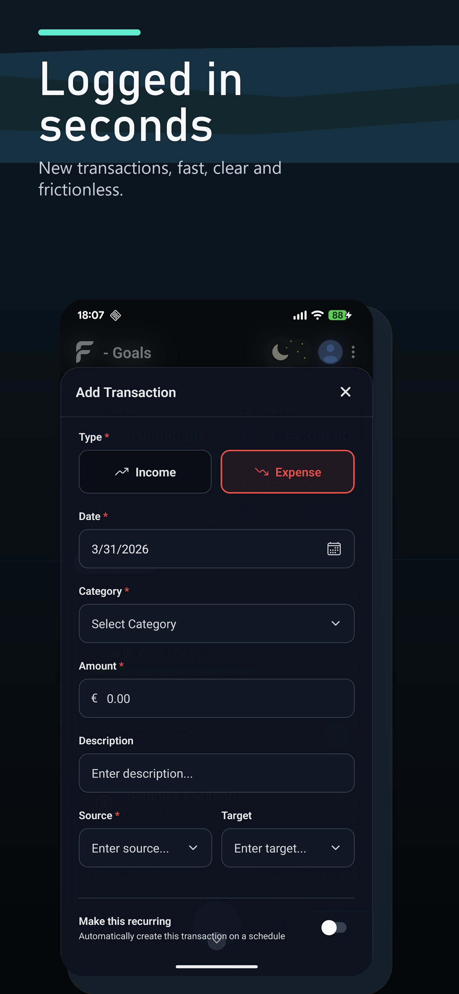 FinX – Privacy-First Finance Tracker screenshot 2