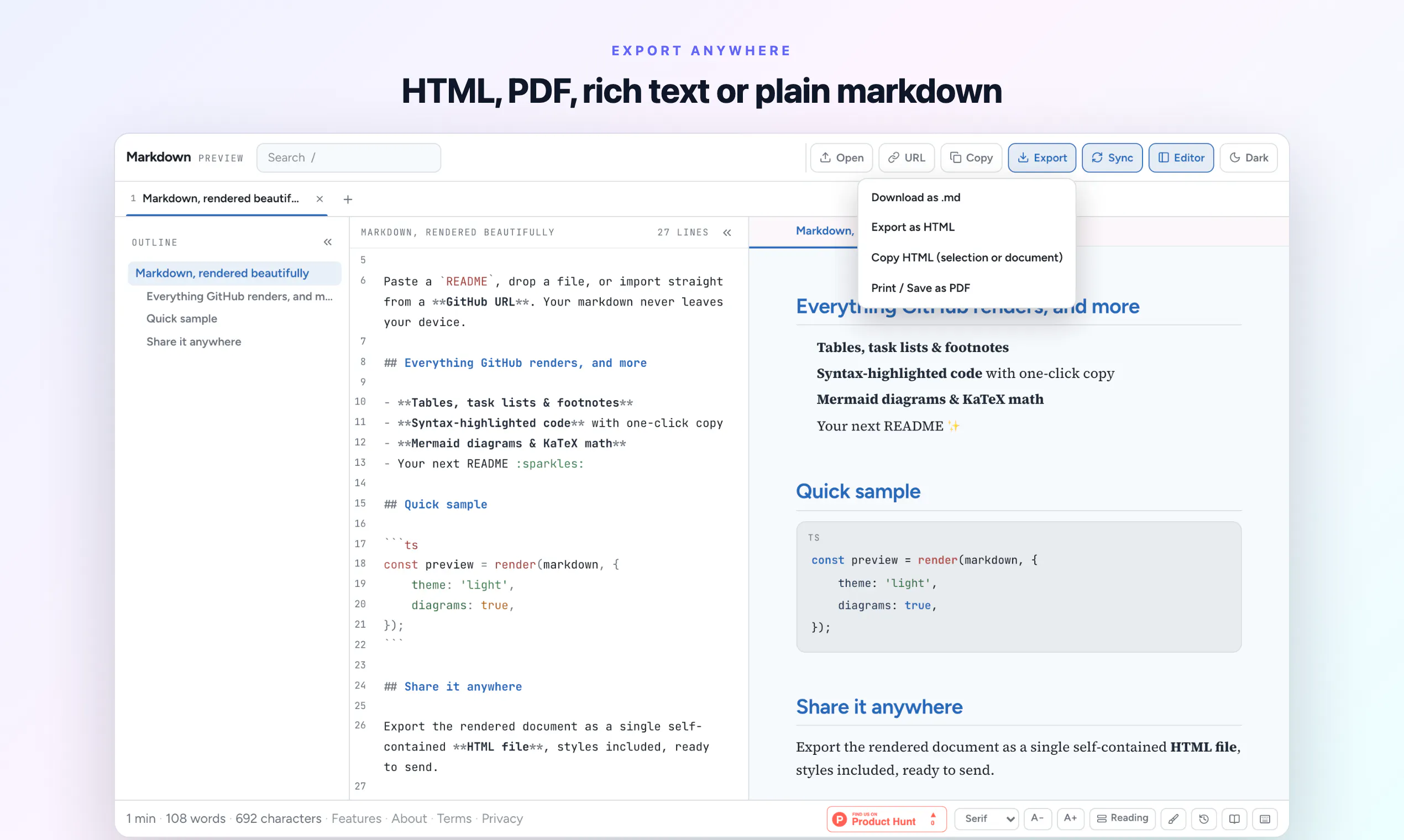 Markdown Preview gallery image