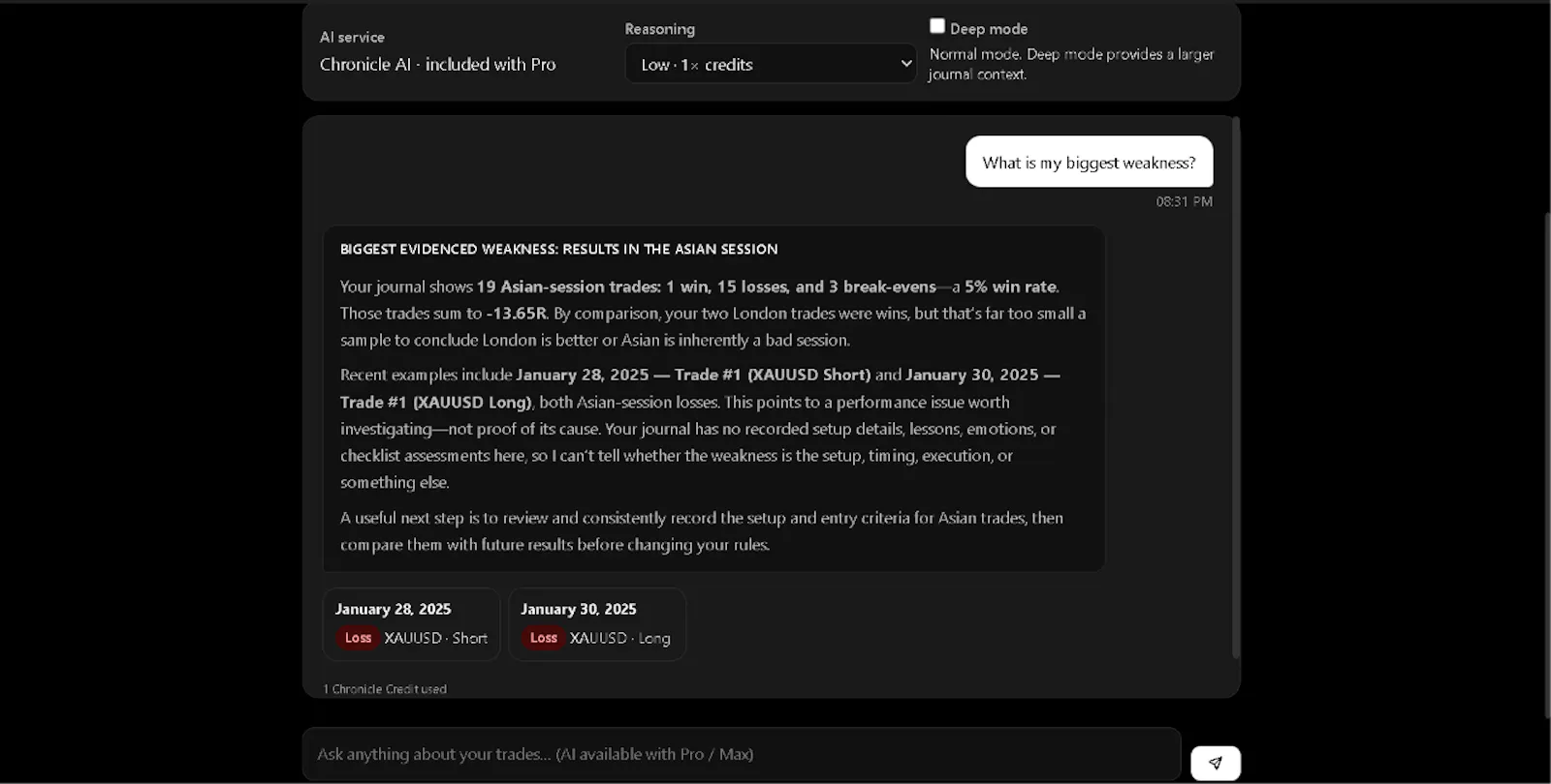 Chronicle Trading Journal screenshot 2