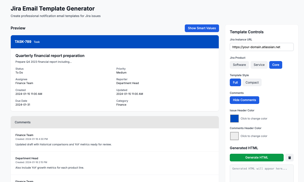 JIRA -E -Mail -Vorlagengenerator Medien 3