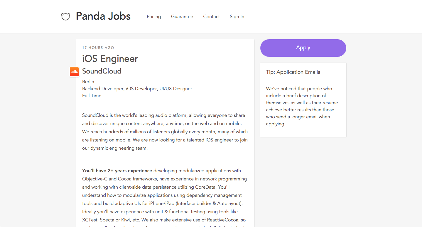 Panda Job Board Image