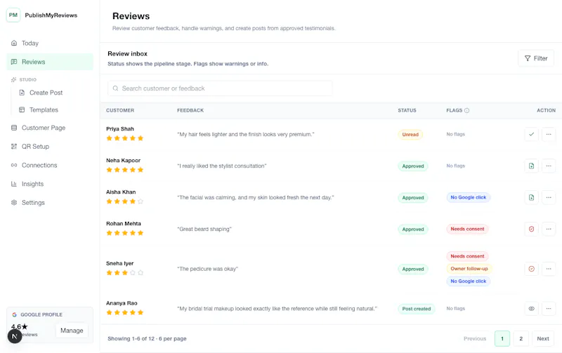 PublishMyReviews screenshot 2