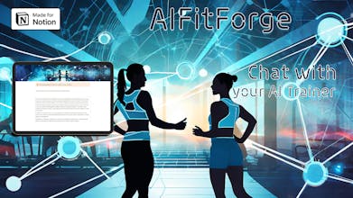 Entusiasta de fitness usando o AI FitForge para acompanhar seu progresso e alcançar seus objetivos de fitness.