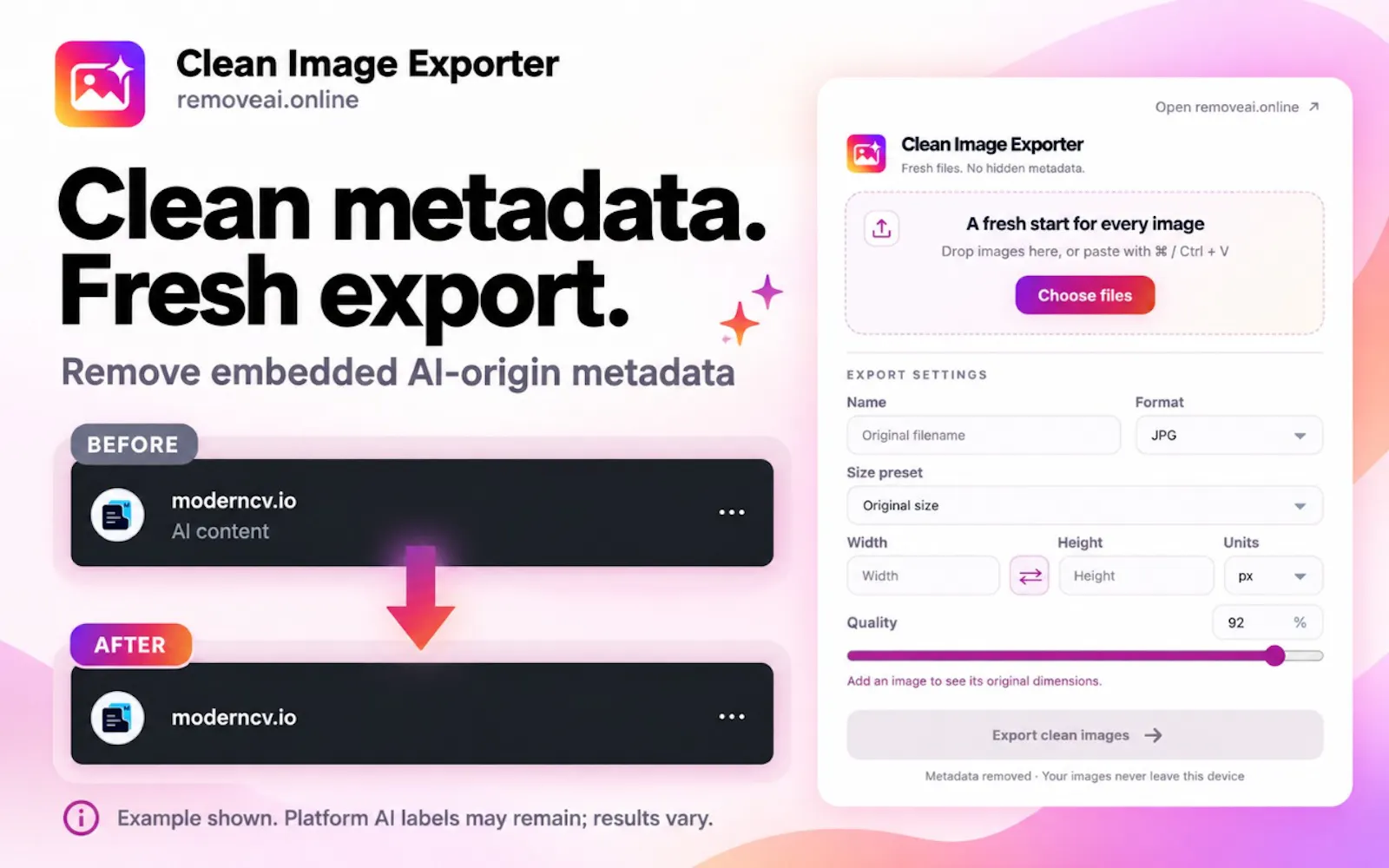 Clean Image Exporter screenshot 3