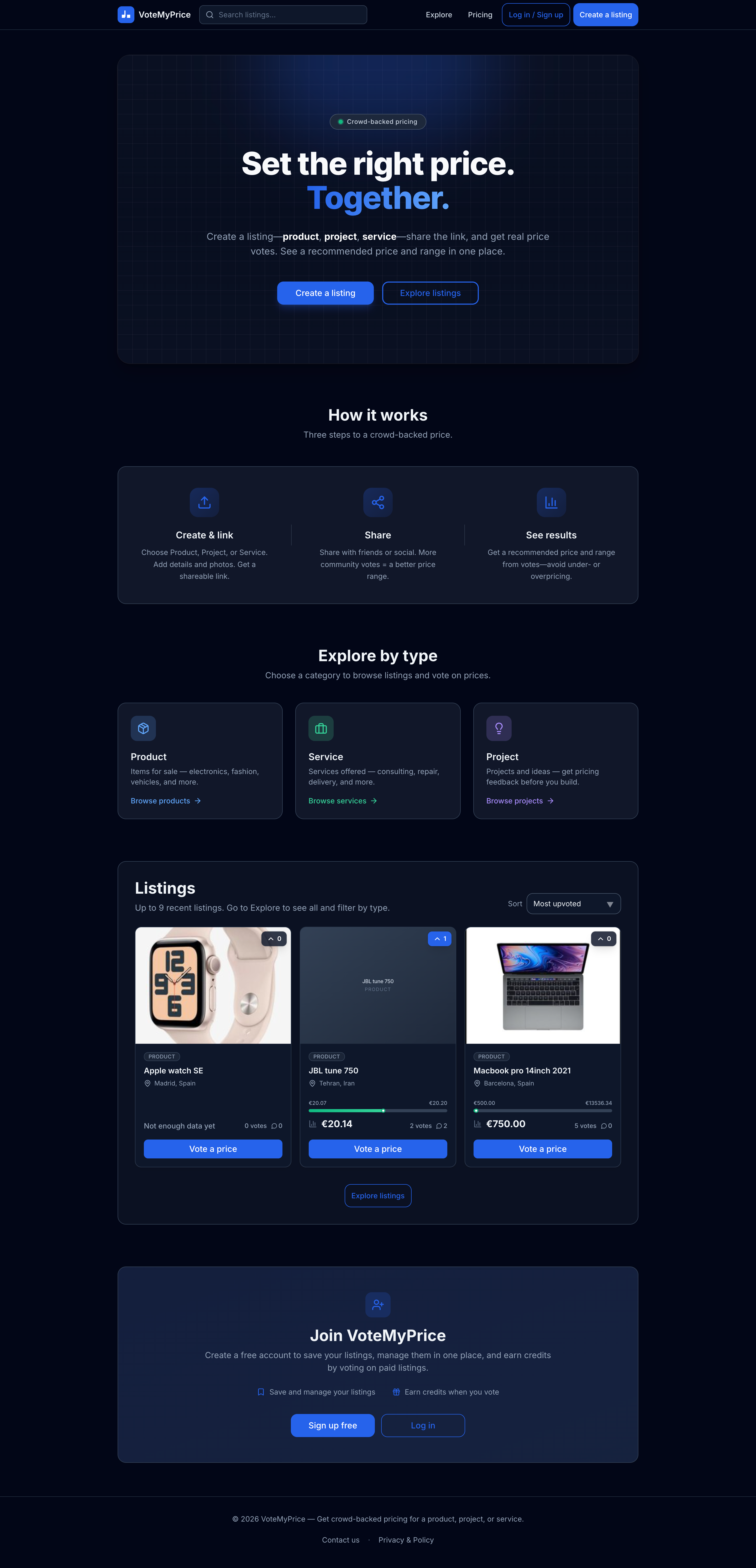 VoteMyPrice gallery image