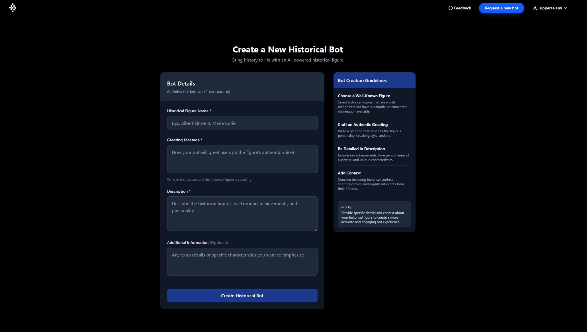 Echoes of History AI - Screenshot 4 showing product features and functionality